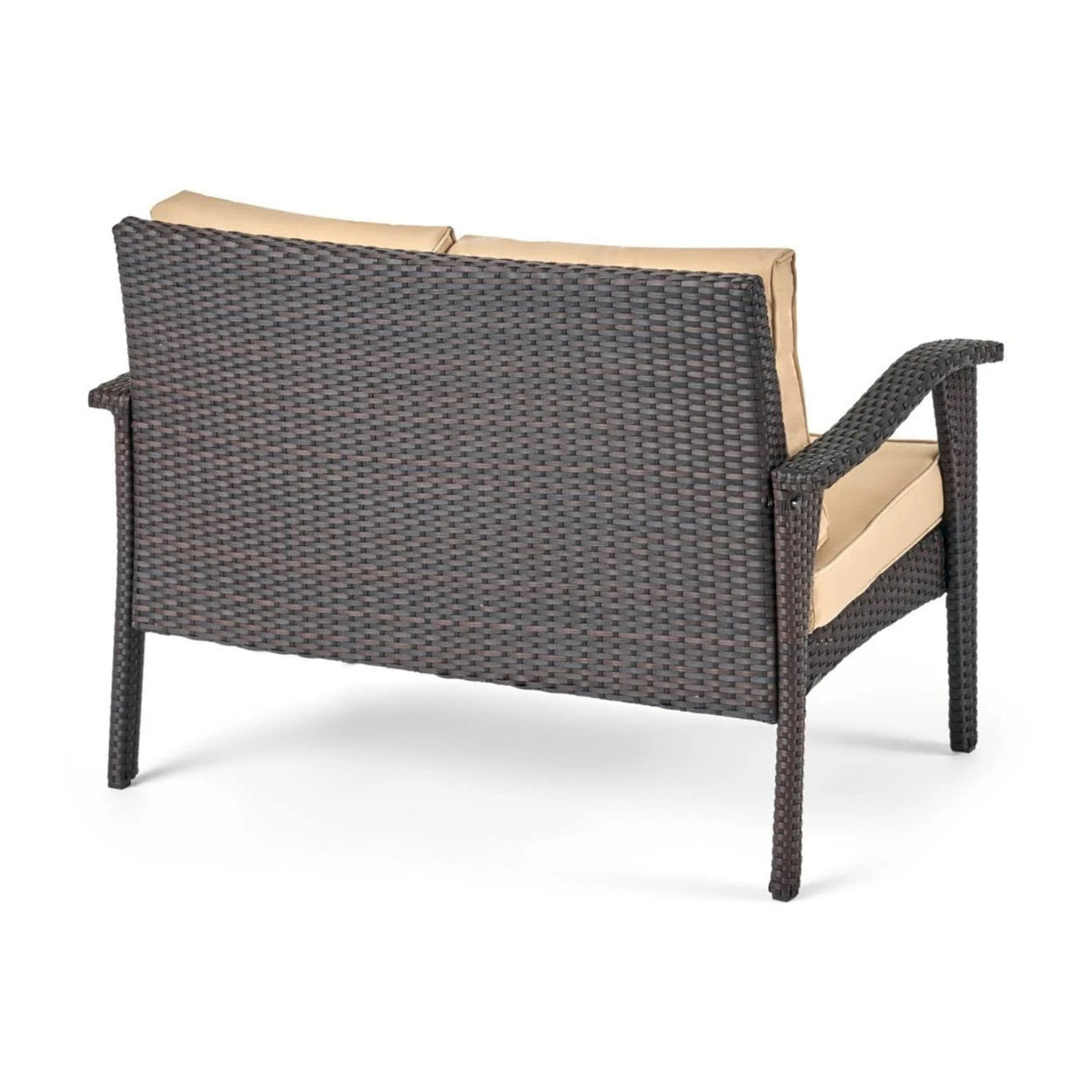 Dark Brown 8 Seater Outdoor Wicker Conversation Set