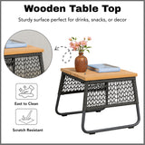Outdoor Rope Lounge Chair With Side Table