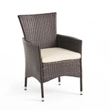 2-Piece Outdoor Rattan Wicker Patio Dining Chairs