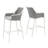 2-Piece Outdoor Rope Bar Chairs – Stylish Comfort Built to Last