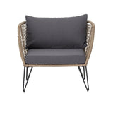 Outdoor Rope 1 Piece Patio Single Seater Sofa