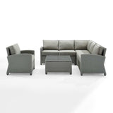 L-Shape Outdoor Wicker Sofa Set