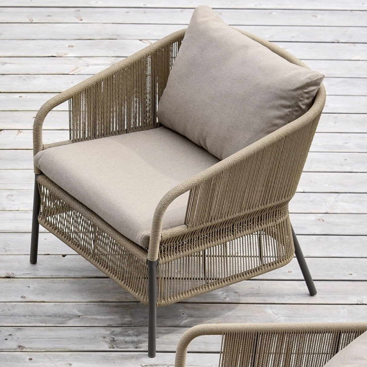 2-Piece Outdoor Rope Single Seater Sofa