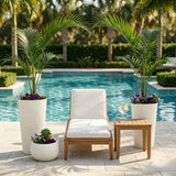 Outdoor Handwoven Rattan Wicker Planter Set of 3 (White)