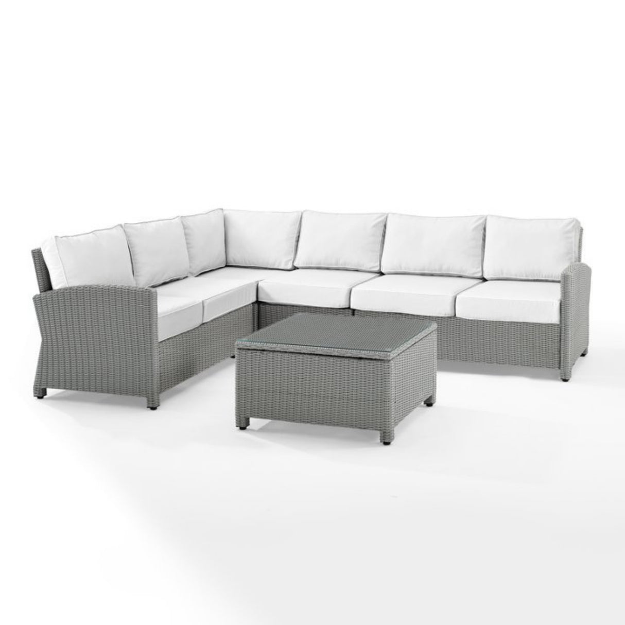L-Shape Outdoor Wicker Sofa Set