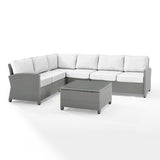 L-Shape Outdoor Wicker Sofa Set