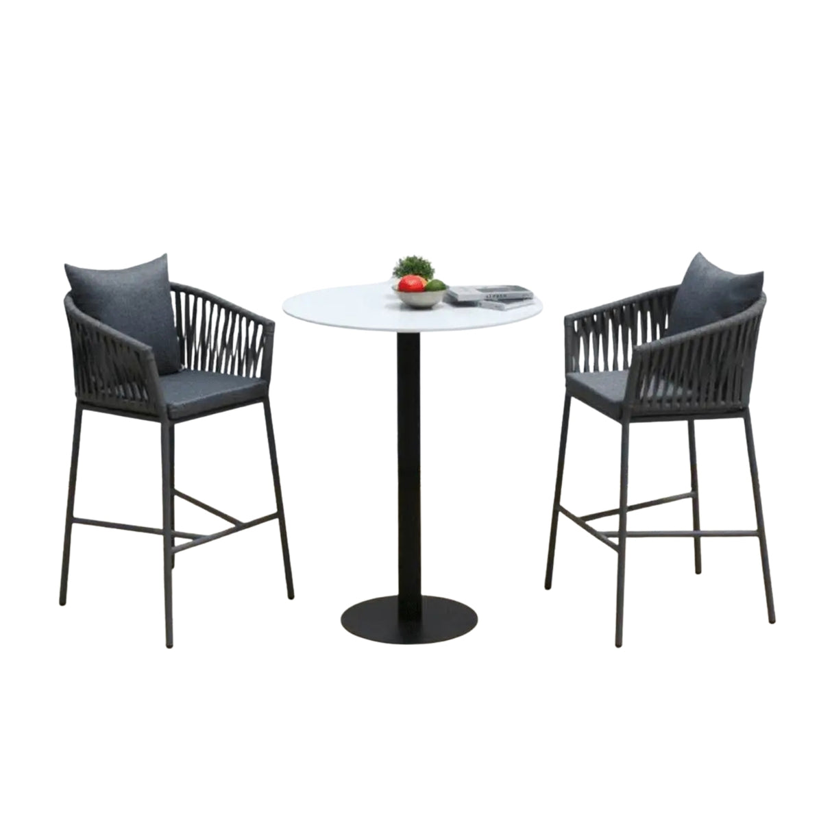 Premium Outdoor Rope Bar Set With a High-Top Round Table