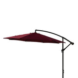 9 Ft Outdoor Offset Cantilever Patio Umbrella with Marble Base
