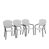 4-Piece Outdoor Rattan Wicker Patio Chairs