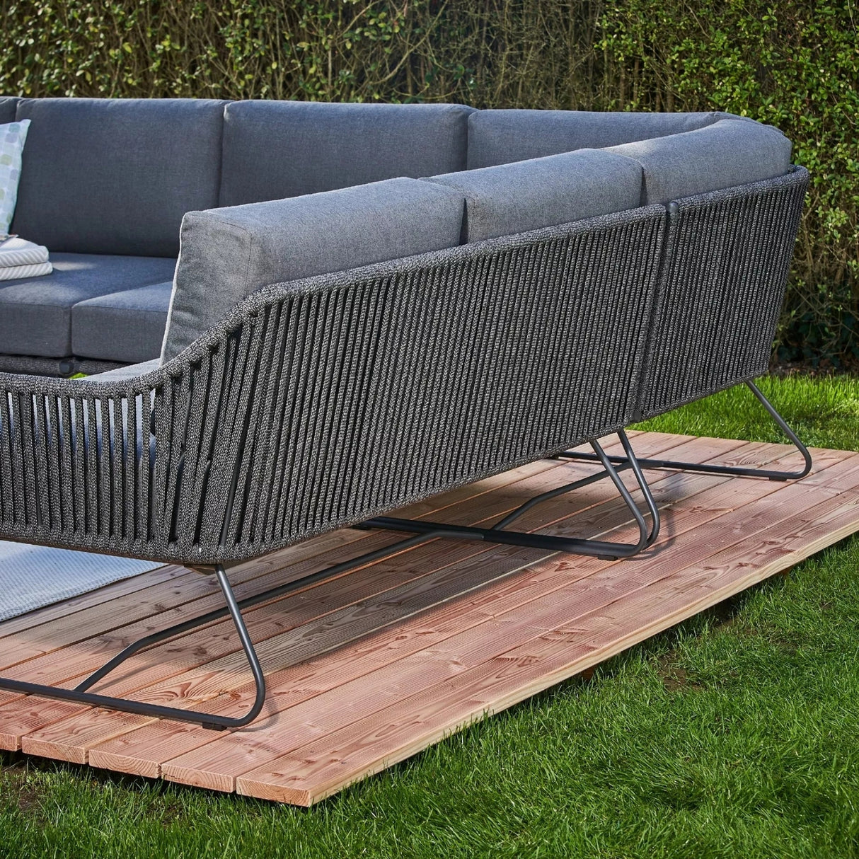 6-Seater L-Shape Outdoor Rope Sofa Set