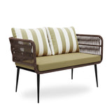 Outdoor 4-Seater Rope Conversation Set(Brown & Cream)