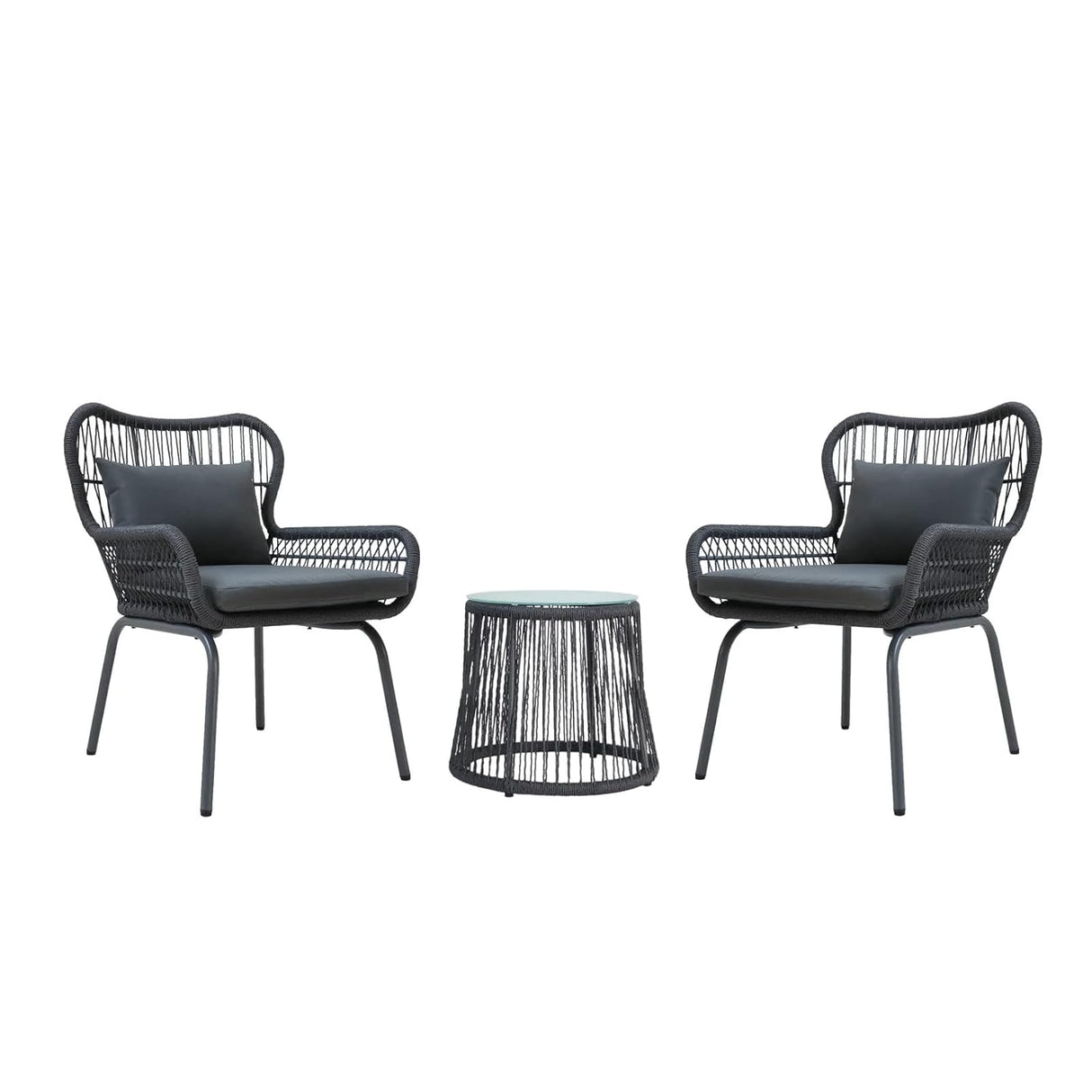 Outdoor Patio Garden 3 Piece All Weather Resistant Furniture Set