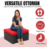 6-Piece Outdoor Conversation Set (Black/Red)