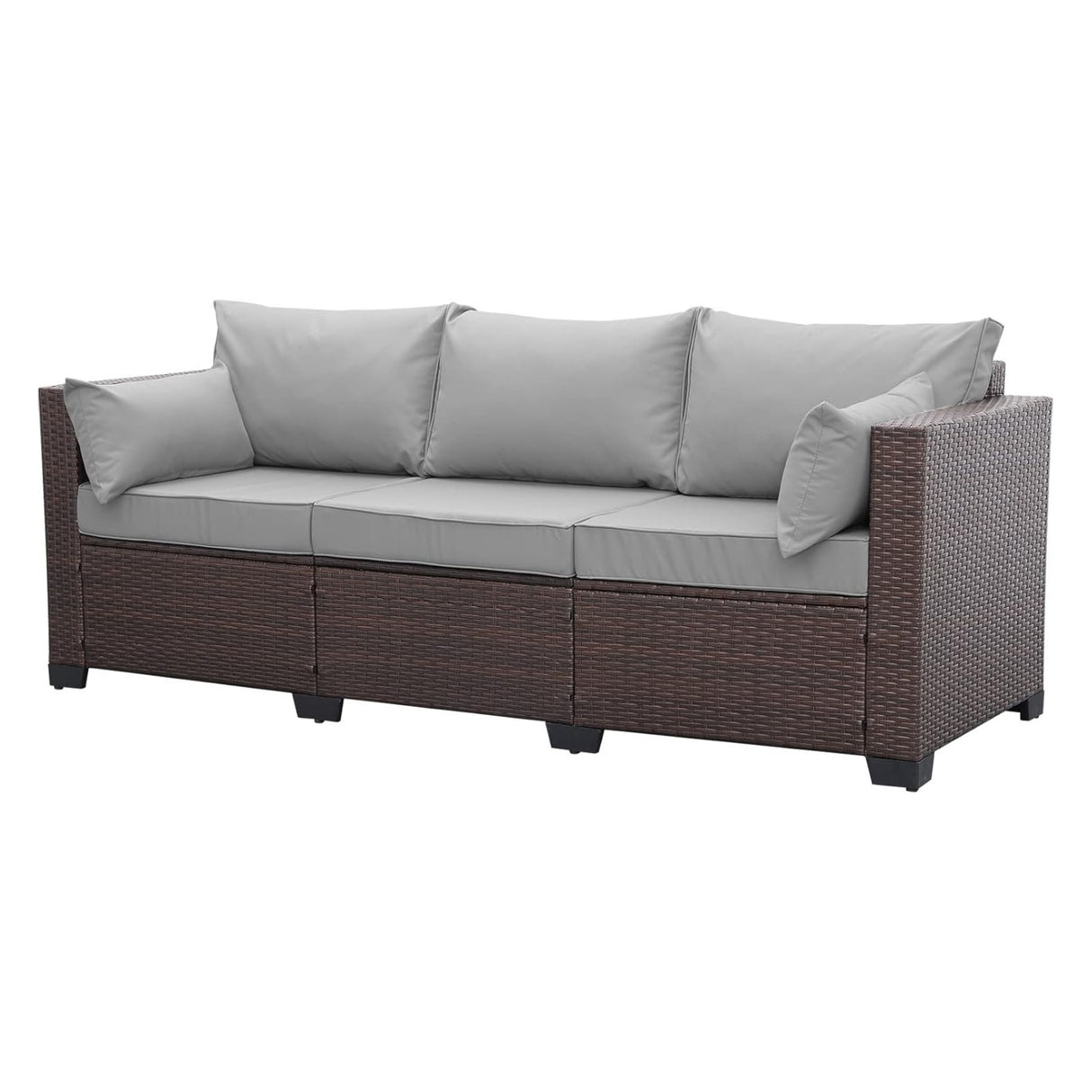 3-Seater Outdoor Rattan Wicker Patio Sofa