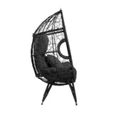 Outdoor All-Weather Wicker Egg Chair (Grey)