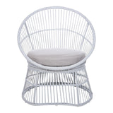 Outdoor Rope Patio Set with Glass Top Table