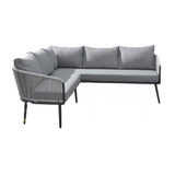 Outdoor Rope  L-Shaped Conversation Sofa Set