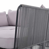 Outdoor Rope 2 Seater Patio Daybed With Side Table