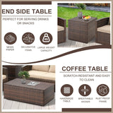 Outdoor 7-Seater Wicker Sectional Sofa Set