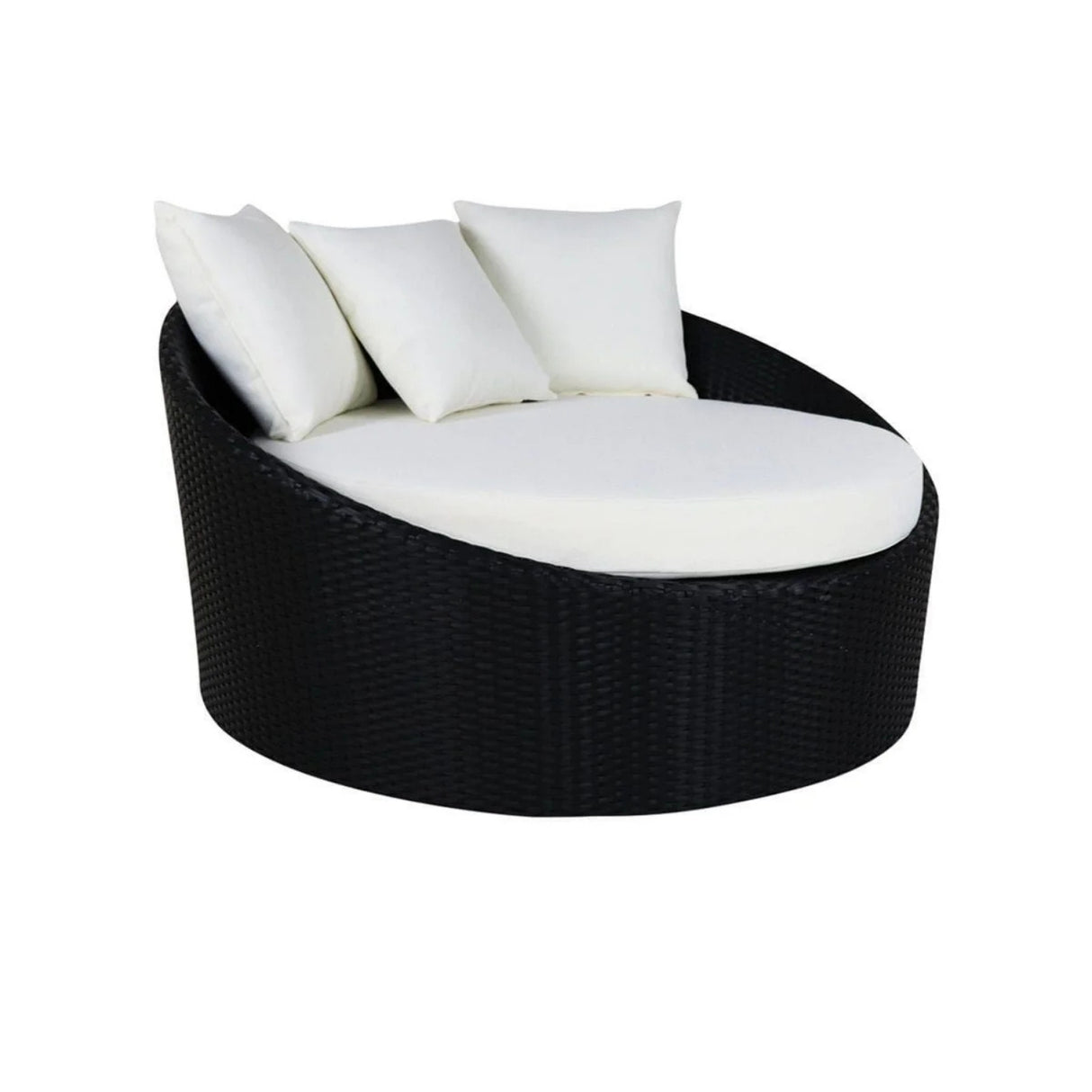 Outdoor Rattan Wicker Daybed with Glass Top Table