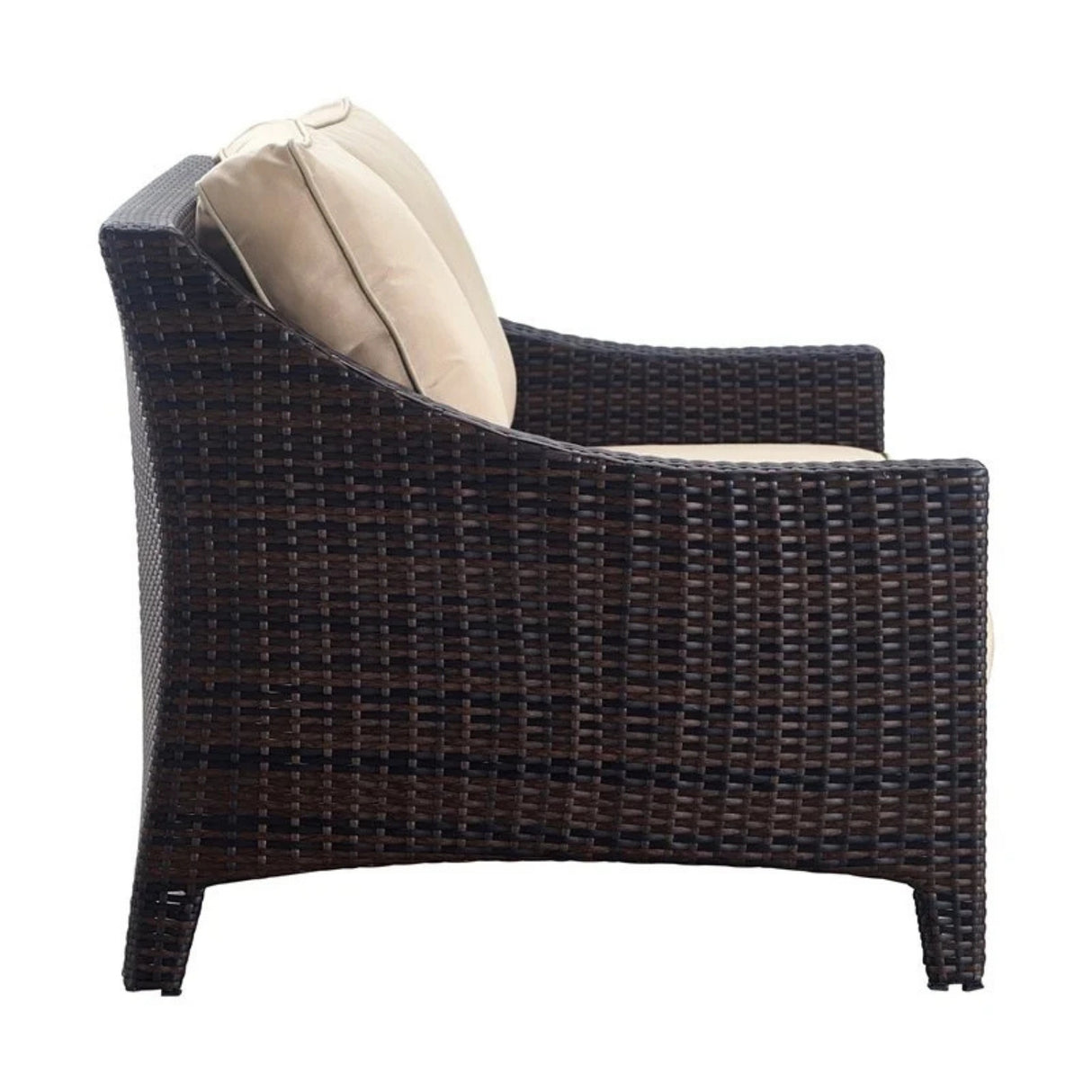 Outdoor Rattan Wicker 1-Piece Loveseat Sofa