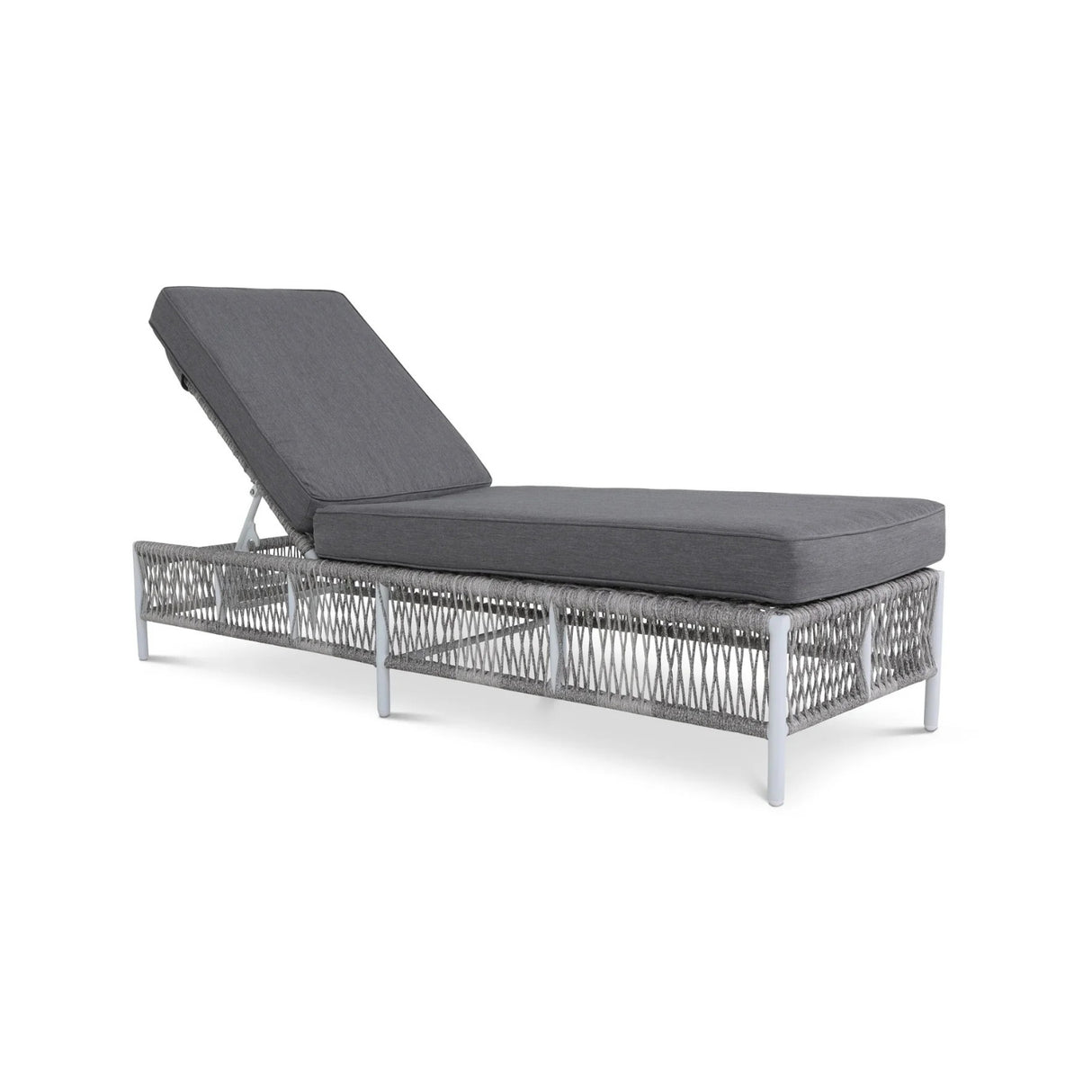 Outdoor Rope Lounge Chairs Set of 2 with Thick Cushions