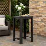 Outdoor Rattan Wicker High Top Bar Table