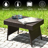 Outdoor Rattan Wicker Foldable Table