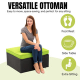 6-Piece Outdoor Conversation Set (Black/Green)