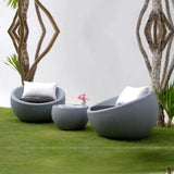 Outdoor Rattan Wicker 3-Piece Conversation Set