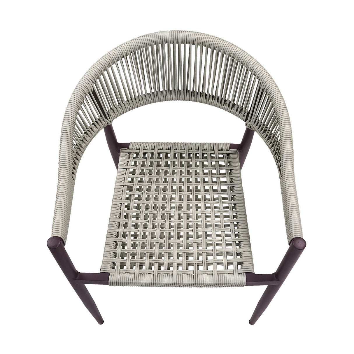 2-Piece Outdoor Rope Patio Dining Chairs