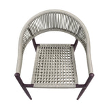 2-Piece Outdoor Rope Patio Dining Chairs