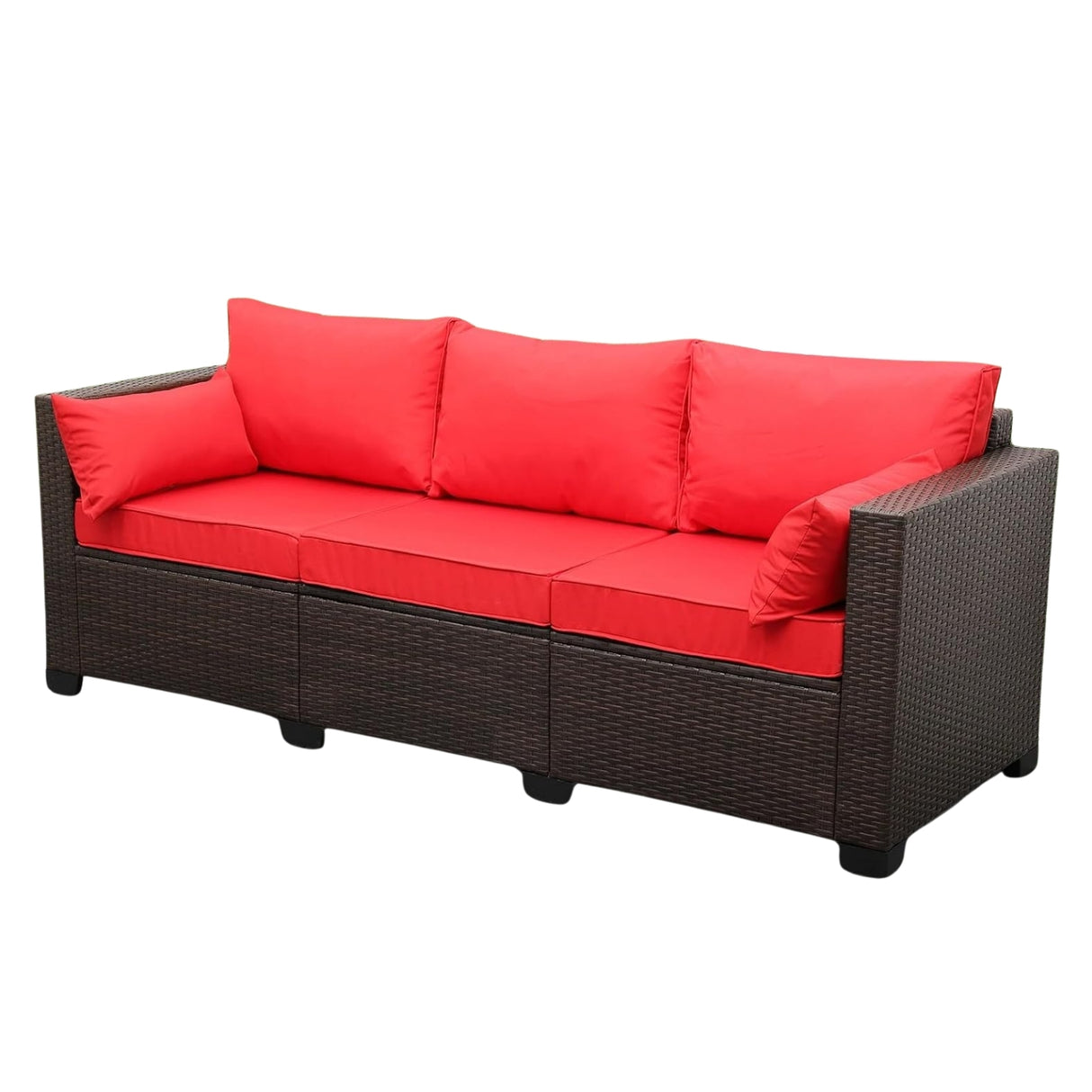 3-Seater Outdoor Rattan Wicker Patio Sofa