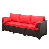 3-Seater Outdoor Rattan Wicker Patio Sofa