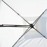 10ft Side Pole Square Shape Outdoor Umbrella With Marble Base (White)