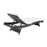Outdoor Rattan Wicker Chaise Lounger For Poolside