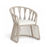 Outdoor Rope 3-Piece Patio Set (Beige & Off-White)