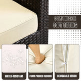 Outdoor All-Weather Wicker Single Seater Sofa