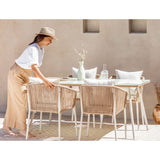 5-Piece Outdoor Patio Dining Set With Rattan Chairs & Glass-Top Table