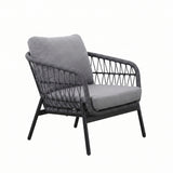 Outdoor 5 Seater Rope Conversation Sofa Set (Grey)