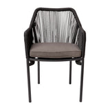 2-Piece Outdoor Rope Patio Dining Chairs