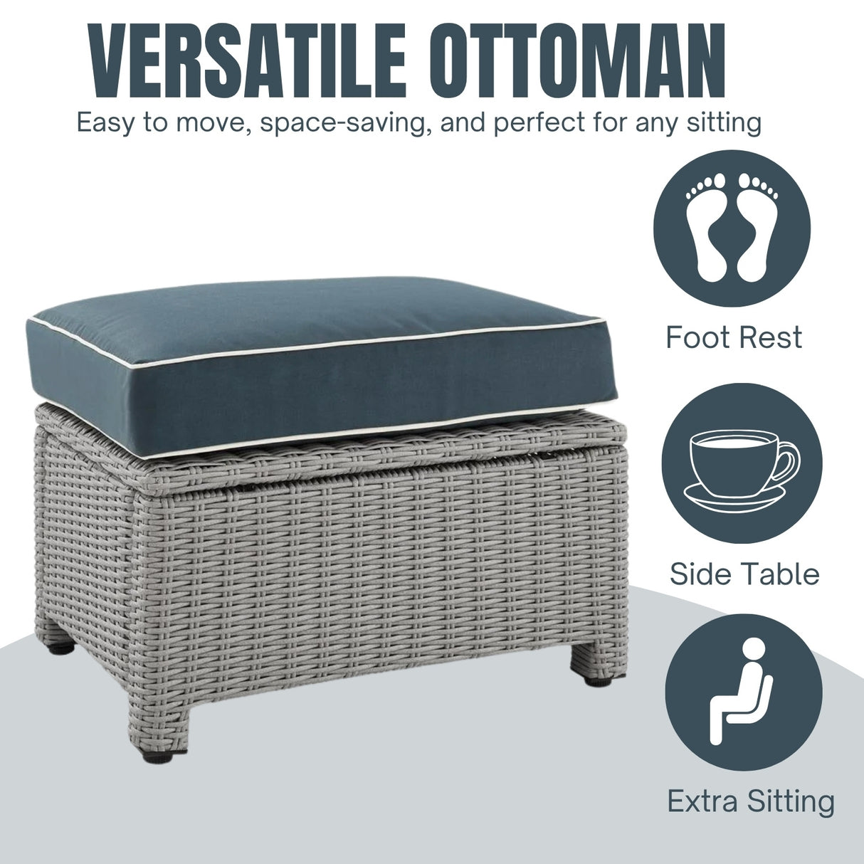 Outdoor Rattan Wicker 6-Seater Sofa Set