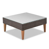 3-Pieces Outdoor Wicker  L-Shape Sofa Set
