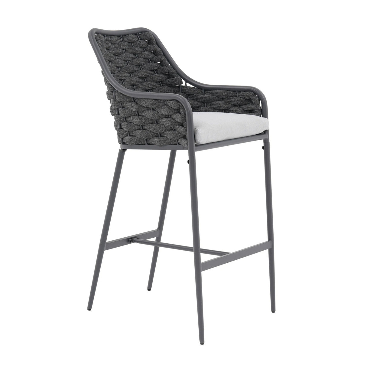 2-Piece Outdoor Rope Bar Chairs – Stylish Comfort Built to Last