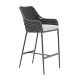 2-Piece Outdoor Rope Bar Chairs – Stylish Comfort Built to Last