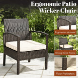 4 Pieces Patio Furniture Set, Outdoor Sectional Sofa