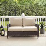 Outdoor Wicker Single Seater Loveseat Sofa
