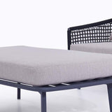 2-Piece Outdoor Rope Loveseat Sofa With Ottoman