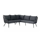 L-Shape Outdoor Rope Sofa Set