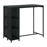 Outdoor Rattan Wicker Bar Table with High-Top Design